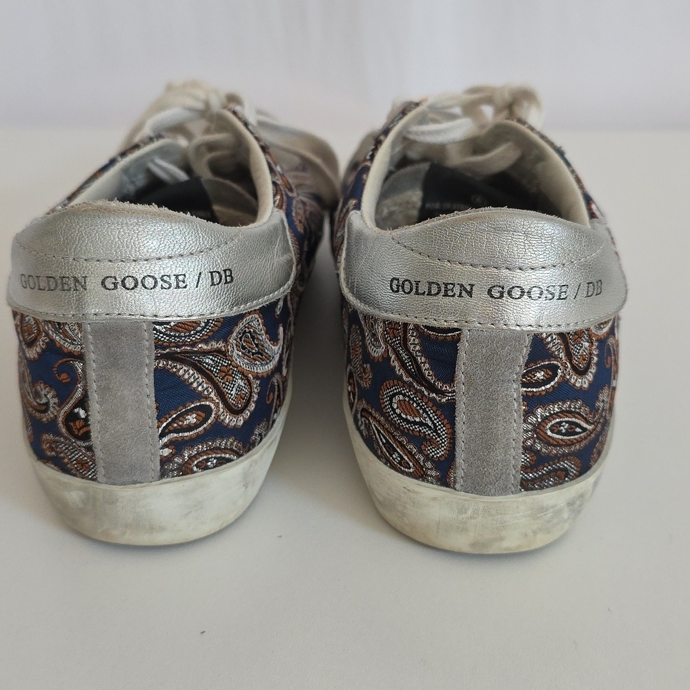Golden Goose Superstar Gray,Silver,Blue,Brown Skateboard Sneakers Size 37 - Picture 8 of 14